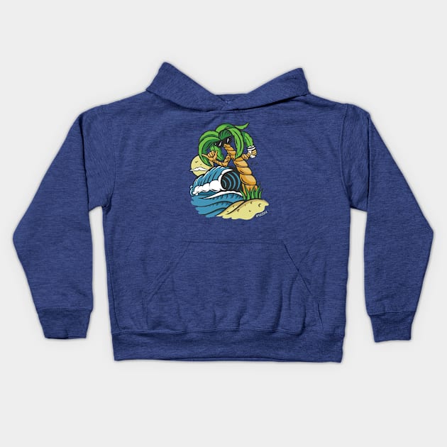 Palm Shaka Kids Hoodie by MSX Grafix